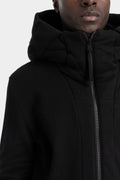 Hooded zip up cotton fleece jacket