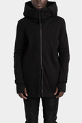 Hooded zip up cotton fleece jacket