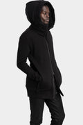 Hooded zip up cotton fleece jacket