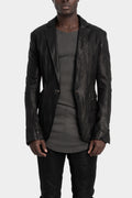 Single button leather blazer