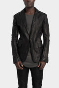 Single button leather blazer
