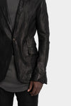 Single button leather blazer