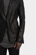 Single button leather blazer