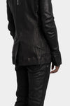 Single button leather blazer