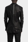 Single button leather blazer