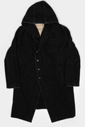 Hooded wool coat