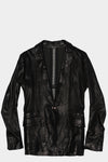 Single button leather blazer