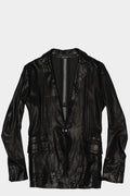Single button leather blazer