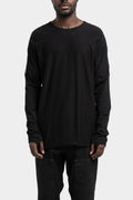 Stapled long sleeve t-shirt, Black