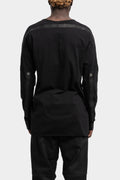 Stapled long sleeve t-shirt, Black