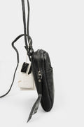 Zipped leather pouch