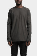 Stapled long sleeve t-shirt, Plomb grey