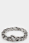 Large chain black diamond bracelet