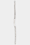 Chain link bar oxidized silver bracelet