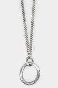 Irregular ring pedant chain necklace