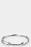 Crossed bangle bracelet