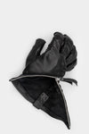 Spiral zip leather gloves