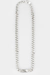 Enri Mars | Silver chain necklace w. black diamonds