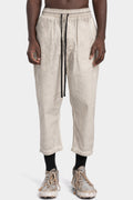 Cropped cotton poplin pants, Vegetal stone