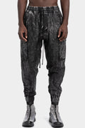 Cotton poplin cargo pants, Black marble