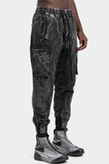 Cotton poplin cargo pants, Black marble