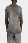 Thom Krom | SS26 - Cuffed sleeve t-shirt, Cold dyed grey MTS942
