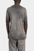 Thom Krom | SS26 - Cuffed sleeve t-shirt, Cold dyed grey MTS942