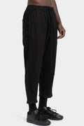 Cropped linen pants, Black
