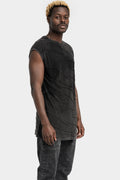 La Haine Inside Us | SS25 - Jacquard knit scar sleeveless T-Shirt, Cold dye marmorized