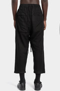 Cropped linen pants, Black