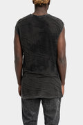 La Haine Inside Us | SS25 - Jacquard knit scar sleeveless T-Shirt, Cold dye marmorized