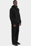 Thom Krom | SS26 - Contrast zip up hood sweater, Black MSJ694
