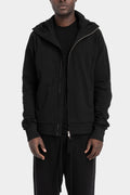 Contrast zip up hood sweater