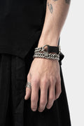 Chunky chain leather bracelet