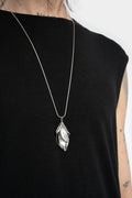 Silver leafs pendant necklace