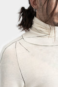Marc Point | AW24 - Lightweight wool / silk turtleneck ls T-Shirt, Ivory White