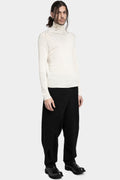 Marc Point | AW24 - Lightweight wool / silk turtleneck ls T-Shirt, Ivory White