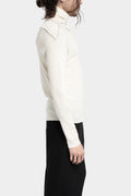 Marc Point | AW24 - Lightweight wool / silk turtleneck ls T-Shirt, Ivory White