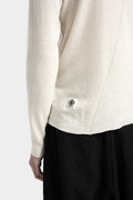 Marc Point | AW24 - Lightweight wool / silk turtleneck ls T-Shirt, Ivory White