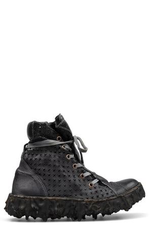 Culture of Brave Perforated High top melt sole laced sneakers MELM3