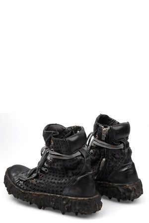 Culture of Brave Perforated High top melt sole laced sneakers MELM3