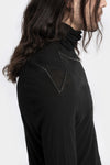Marc Point | AW24 - Lightweight wool / silk turtleneck ls T-Shirt, Black