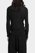 Marc Point | AW24 - Lightweight wool / silk turtleneck ls T-Shirt, Black