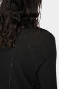 Marc Point | AW24 - Lightweight wool / silk turtleneck ls T-Shirt, Black