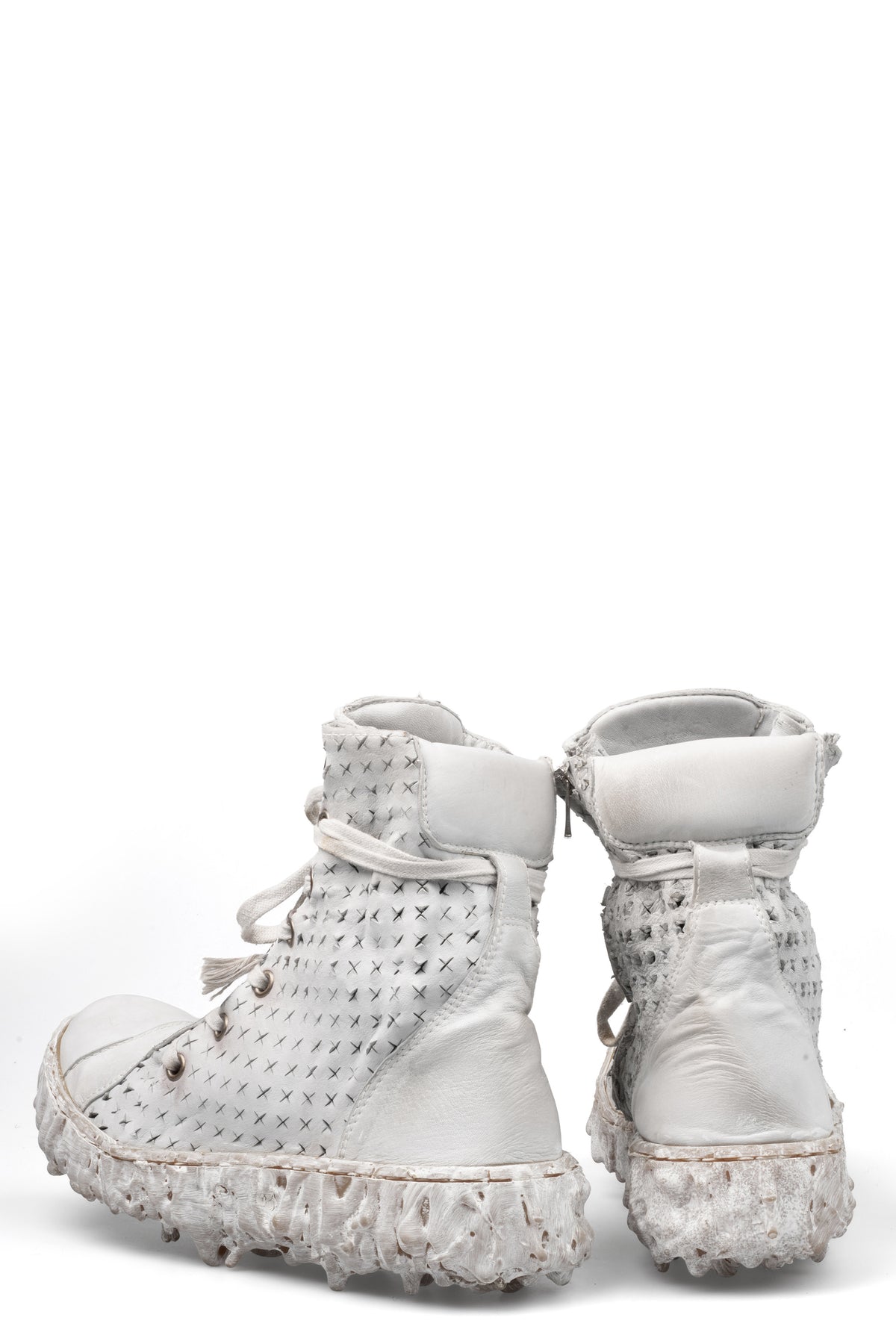 Culture of Brave Perforated High top melt sole laced sneakers MELM3