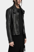JULIUS_7 | Permanent - High neck cropped lamb leather jacket