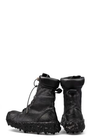 Culture of Brave | High top melt sole front zip sneakers, Coal MELH1W