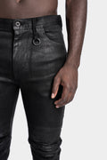 Julius_7 | AW24 - Folded split knee jeans, Coated