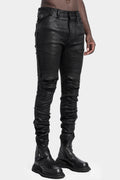 Julius_7 | AW24 - Folded split knee jeans, Coated