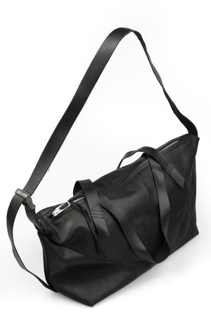Werkschwarz | Small leather weekender bag, WERK 48F